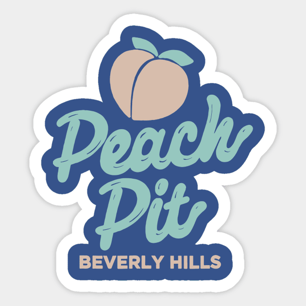 Peach Pit Logo Sticker by trahaubayshop